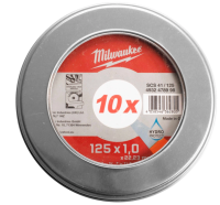 Tarcze do metalu stali cienkie 125 x 1mm PRO+ 10 szt. Milwaukee 4932478998