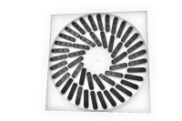 Nawiewnik wirowy sufitowy kwadratowy biały 48 kierownice 600x600mm