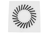 Nawiewnik wirowy sufitowy kwadratowy biały 24 kierownice 600x600mm