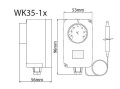 Termostat W35 -35C...+35C odległościowy, regulator temperatury mechaniczny uniwersalny z kapilarą RANCO