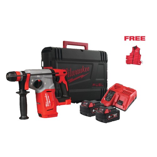 Młotowiertarka SDS-PLUS Milwaukee M18 BLHXMC-502X AKU 18V (2x 5.0 Ah) - 4933499459