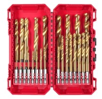 Zestaw wierteł do metalu Shockwave HSS-G Tin Red Hex 2-13mm 25 sztuk Milwaukee - 4932500420