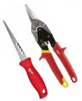 Piła kart-gips + nożyce do blachy proste Milwaukee 4932479784